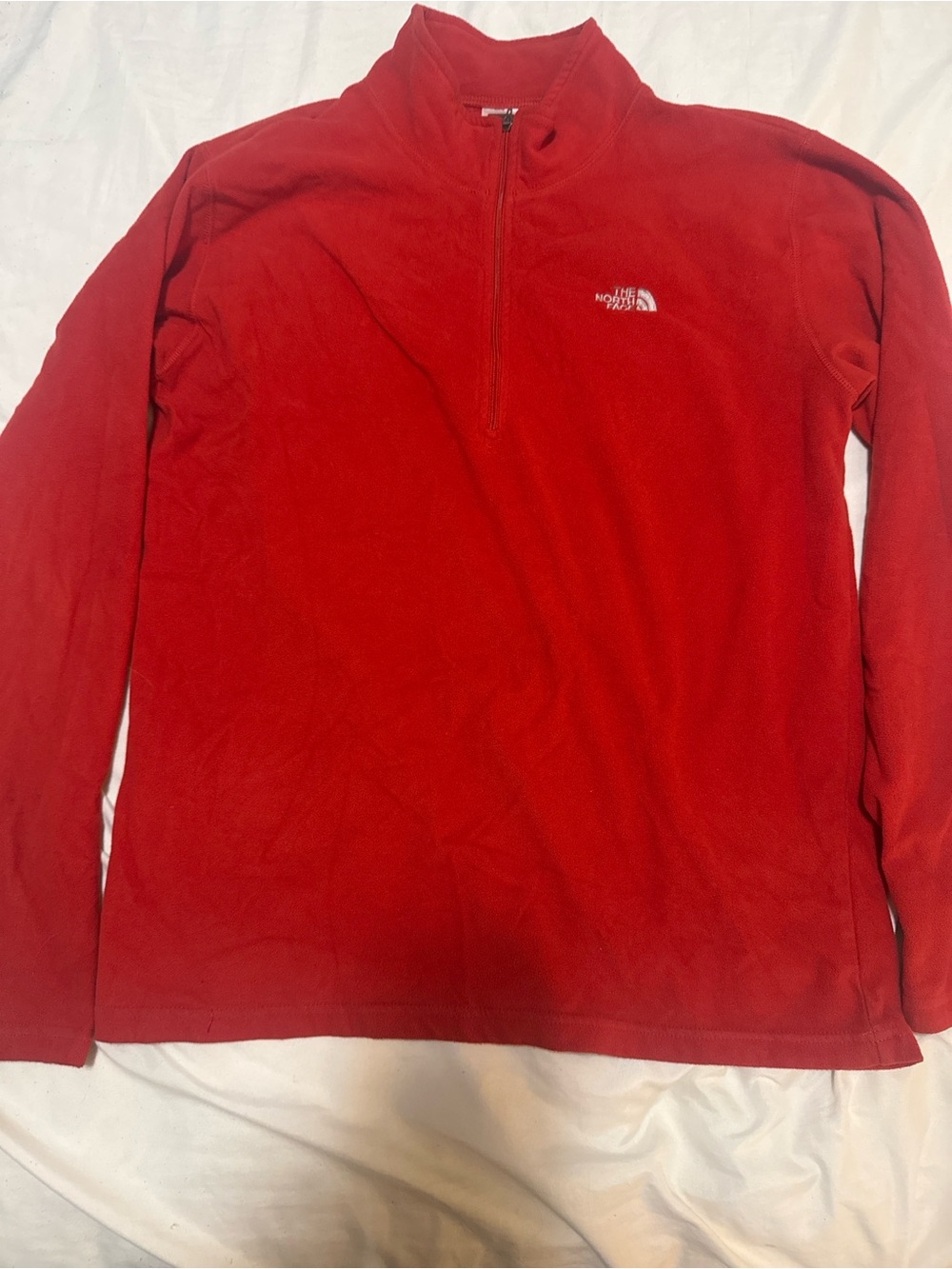 The North Face Red Half-Zip Fleece Pullover